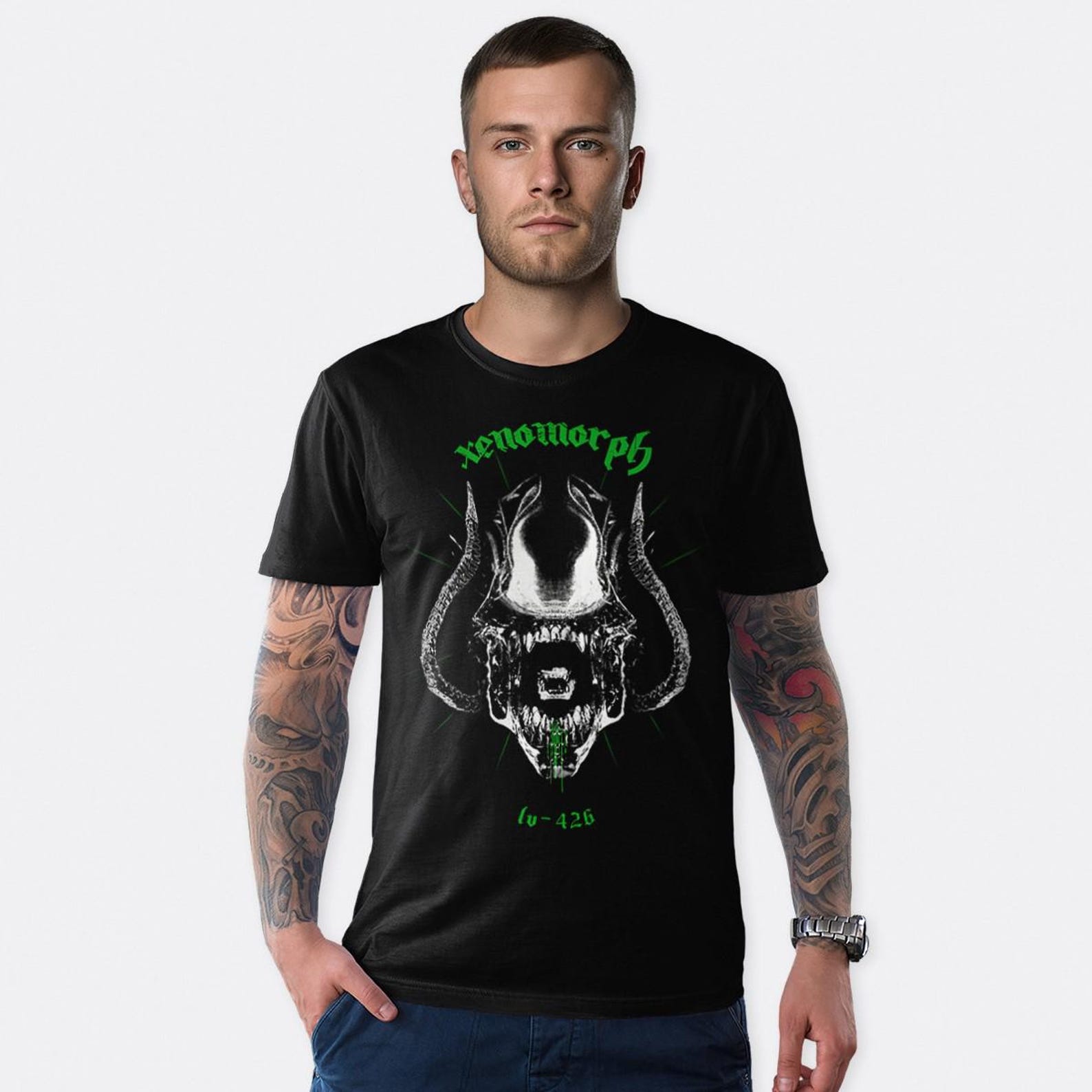 Alien Xenomorph Heavy Metal T-Shirt, Men s and Women s Sizes (XEN-89641) M