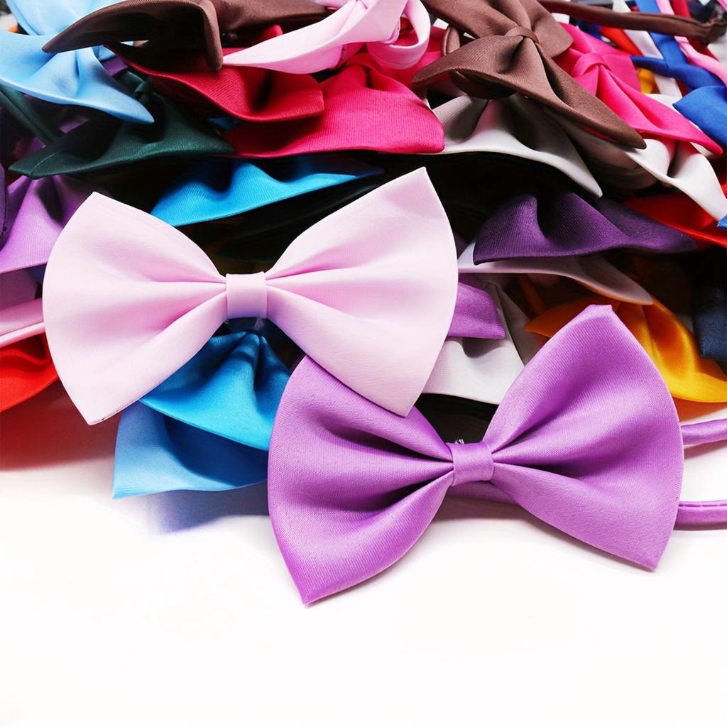10pcs The latest 2026 pet collar set includes 10 decorative colorful bow collars - adjustable and machine washable.