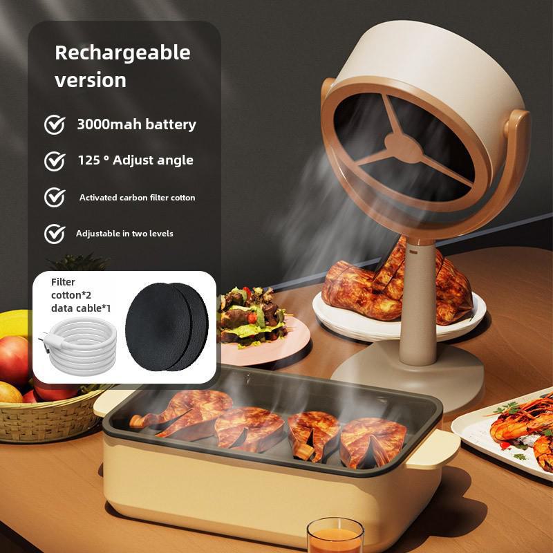 Portable Mini Oil Fume Filter: Removable Household Desktop Range Hood Purifier