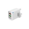 Dual USB & 1C Port 12W Multi-Port Charger - EU/US/UK Compatible