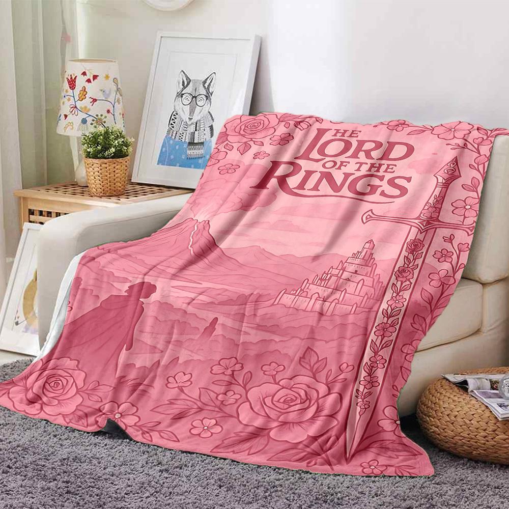 

1 шт. Фланелевое одеяло «Властелин колец» Мягкое теплое покрывало для дома, офиса, путешествий, уютное постельное белье на все сезоны Подарок L1066 80cmx120cm(31inx47in)