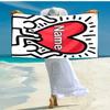 Personalized customized proof beach towel with Untitled Dance pattern - soft, absorbent,quick-drying,perfect swimming,camping&bathing