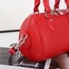 Genuine Leather Women's Boston Bowling Bag - High-Grade Feel, Large Capacity Handbag