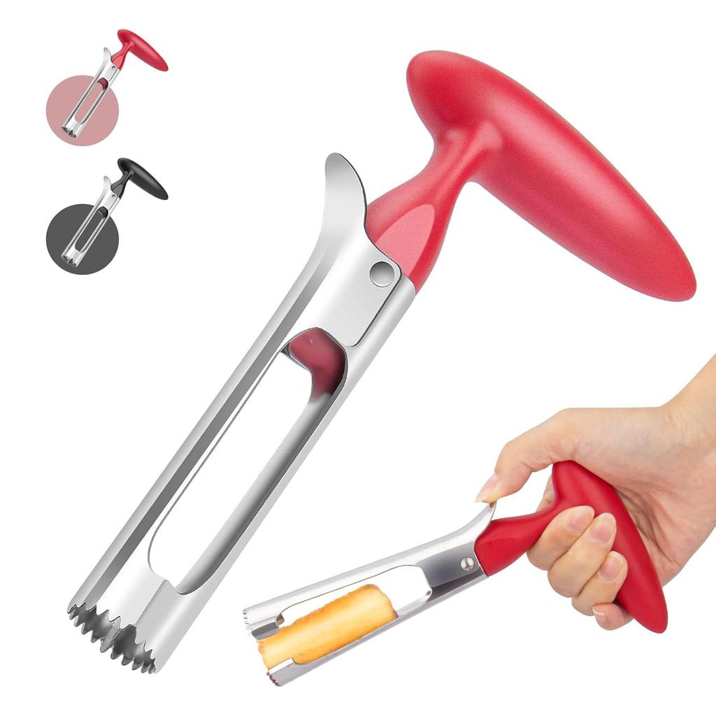 Geerow Apple Apple Stainless Apple Fruit Fruit Peeler for Fruits and with Sharp Serrated Perfect for Kitchen Utensils Gadgets Corer, Corer, Steel,