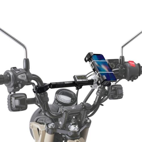 ZETA RACING Nastavitelná montážní tyč na rukojeť Typ Maximální využití montážního prostoru s vyhrazenou distanční vložkou Kompatibilní s tyčovými rukojeťmi bez výztuh (22.
