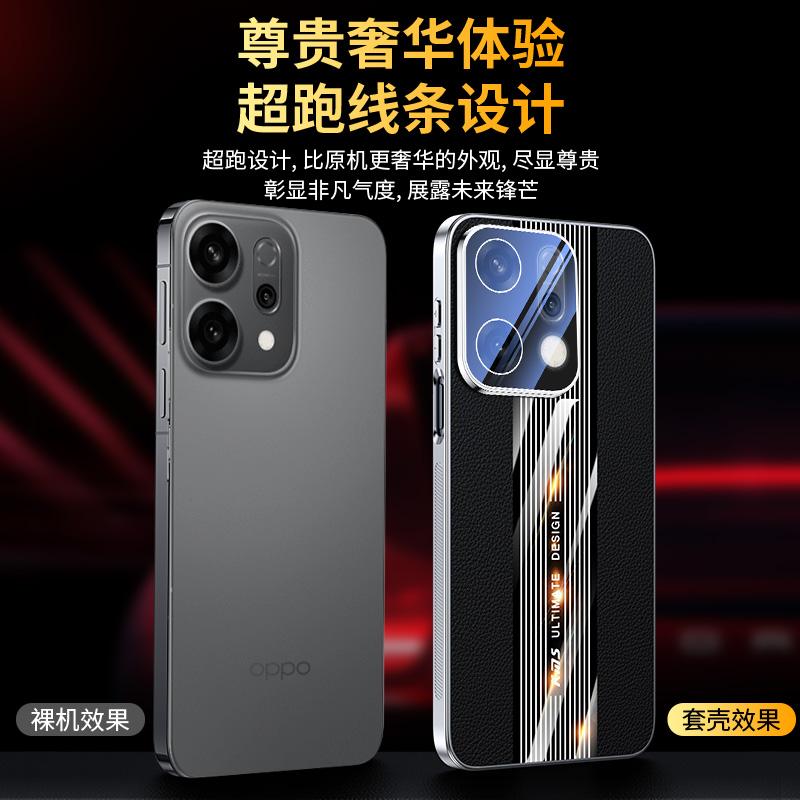 For OPPO Reno 14 / 14 Pro / 13 / 13 Pro Phone Case, Made of Leather, Full Coverage for the Camera, Non-slip and Drop-resistant