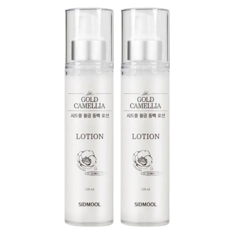 SIDMOOL Gold Camellia Lotion 128ml with 50% Camellia Flower Water, Niacinamide 3%, Camellia Seed Oil & 24K Gold