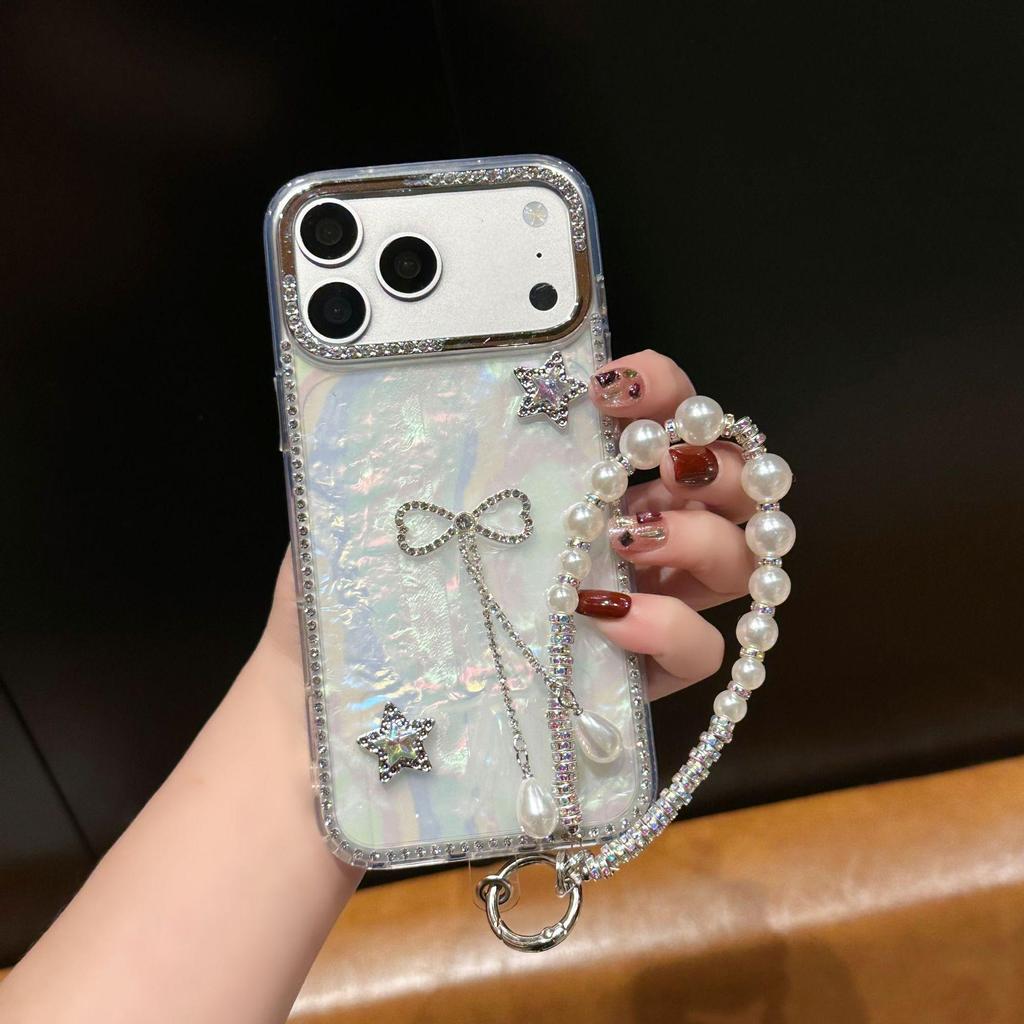 Star Drill Shell Pendant for Apple 17 Pro Max and 16/12/11 Cases - Cute and Simple Design