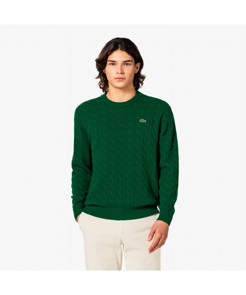LACOSTE Men'S Cable Crew Neck Pullover Ah816E-55N 132