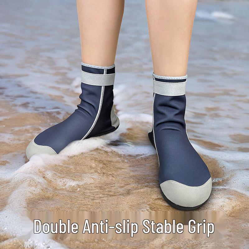 Unisex Quick-Dry Non-Slip Beach & Yoga High-Top Shoes: Soft, Cut-Resistant, Ideal for Swimming & Wading.