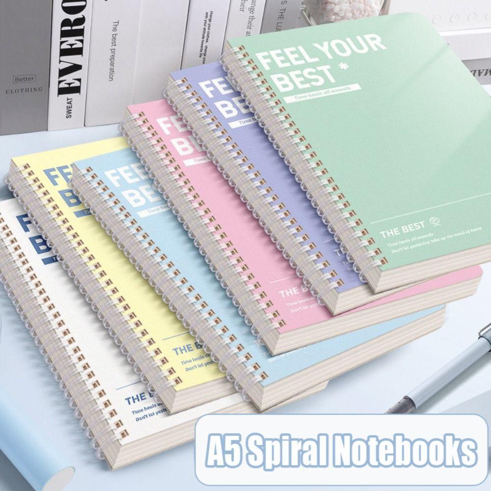 60Sheets/Book Color Spiral Notebooks Perforated Pages Diary Book Thickened Hand Account Book  Gift