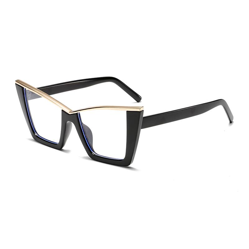 Vintage Cat Eye Optical Frames Women Fashion Oversized Candy Color Rim Glasses Trendy Stylish Blue Light Blocking Eyewear