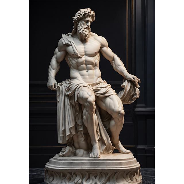 Stone Gold Statue Muscular Greek God Statue Prints Poster Canvas Painting Modern Wall Art Picture Living Room Bedroom Home Decor