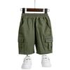 Boys' Cotton Summer Shorts with 3D Pockets - Casual Loose Fit for Kids