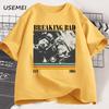 Breaking Bad T Shirt Casual Short Sleeve Vintage TShirt Fashion Tshirt Cotton Loose Oversized Short Sleeve Tshirts Clothes
