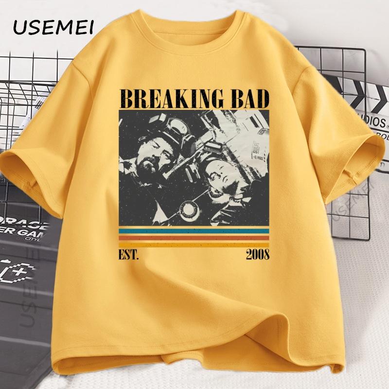 Breaking Bad T Shirt Casual Short Sleeve Vintage TShirt Fashion Tshirt Cotton Loose Oversized Short Sleeve Tshirts Clothes