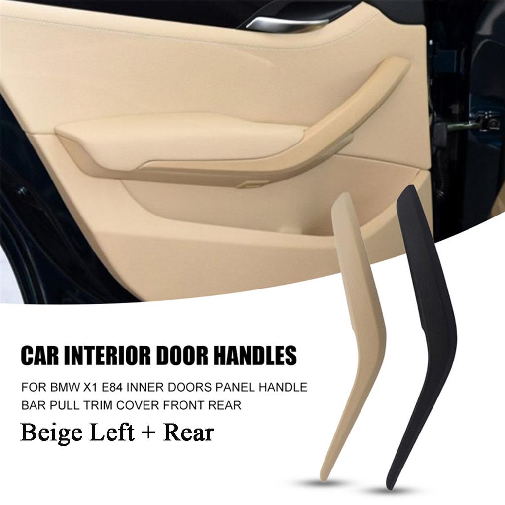 Left+Right Beige Car Interior Door Handles for BMW X1 E84 10-16 Inner Doors Panel Handle Bar Pull Trim Cover Front Rear