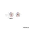 Colorful Acrylic Flower Stud Earrings for Women Five Petals Sweet Lovely Small Earrings Brincos Feminino New Trend