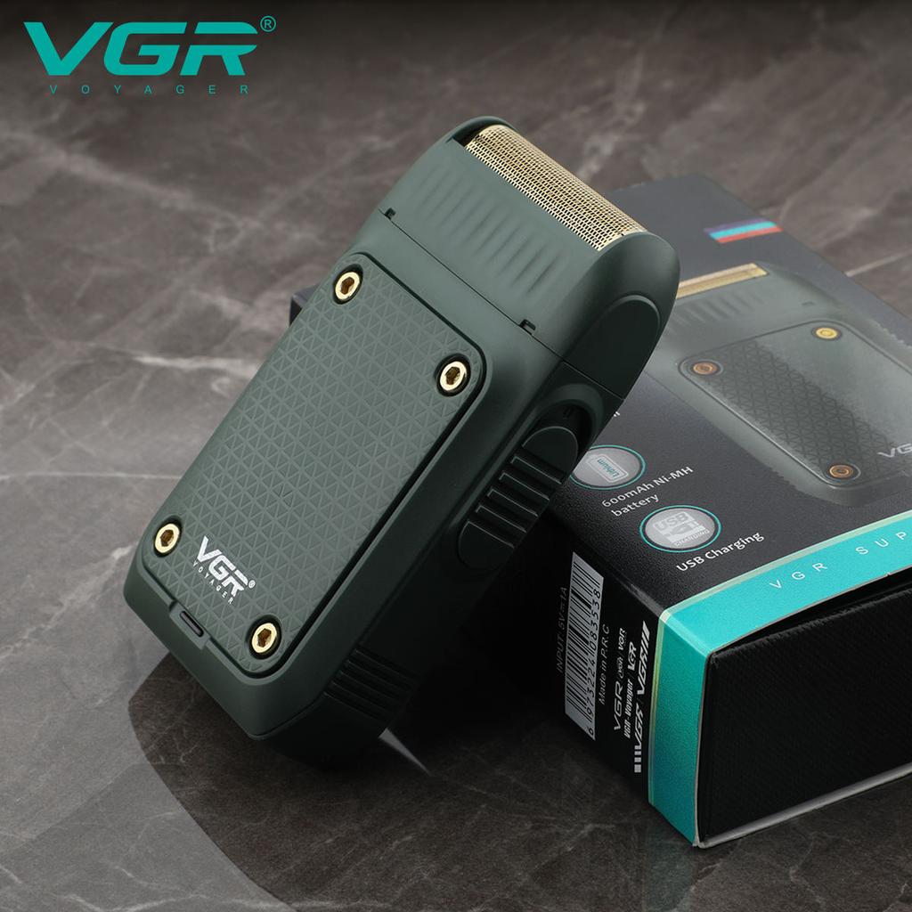VGR 353 Reciprocating Beard Shaver Professional Hair Trimmer Electric Face Shaving Machine Men's USB Charging Safety Face Shaver for Men Home Clippers