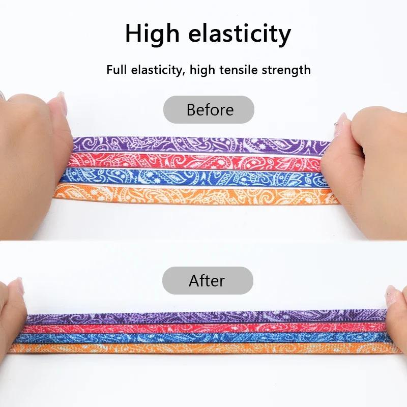 Elastic Cashew Flower Laces Sneakers Kids Adult 8MM Flat Shoelaces Without Ties AF1/AJ No Tie Shoelaces Sports Shoes Accessories