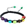 Exotic Seven-Color Crystal Woven Bracelet: Handmade Irregular Beaded Yoga Energy Bangle