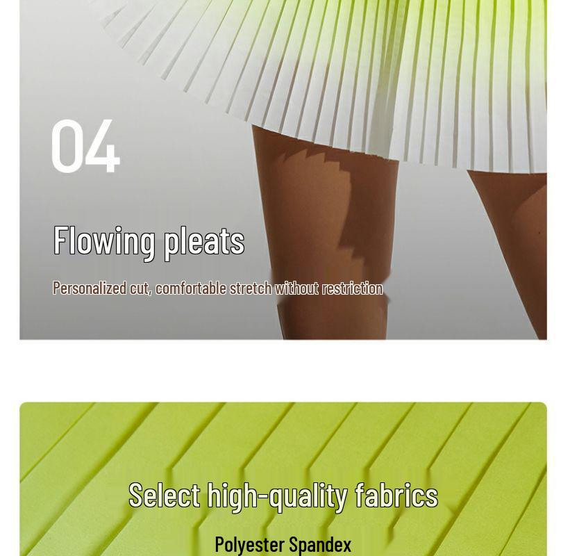 Gradient High-Waisted Anti-Exposure Sport Skort with Pockets - Quick-Dry Yoga and Fashion Wear