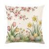VIKAMA Easter Happy Pillow Cover Rabbit Easter Eggs Living Room Sofa Cushion Cover Office Chair Cushion Cover Home Decor