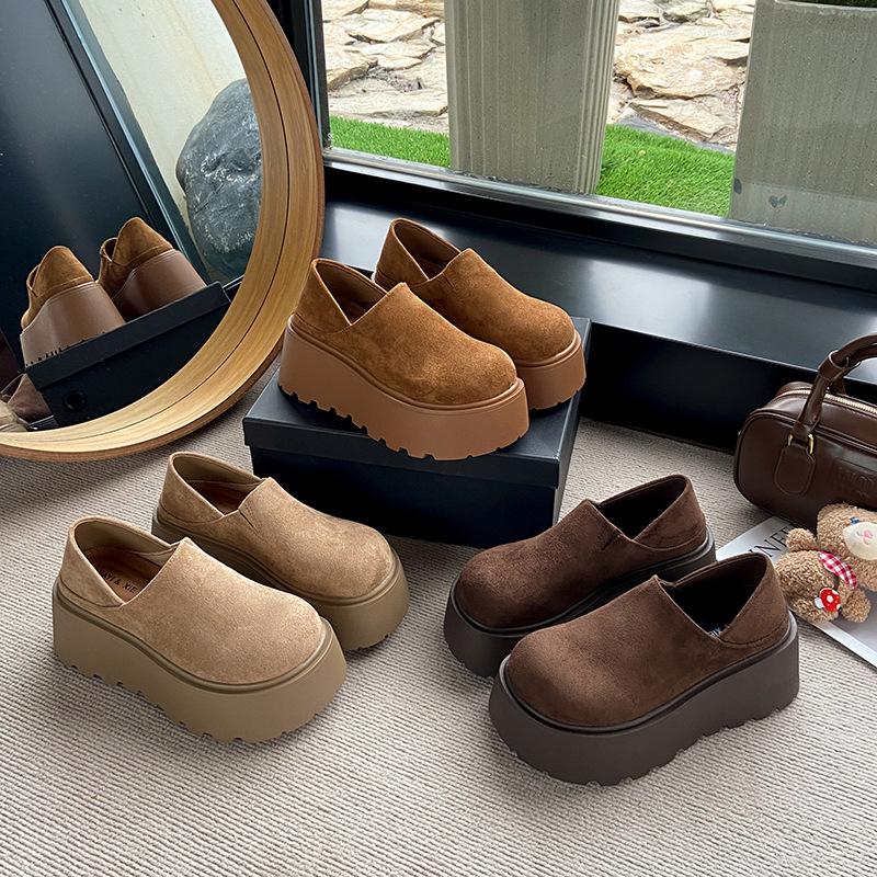 Thick-soled heightening Birkenstocks one-pedal single shoes women's 2025 new spring and summer small women's shoes Boken shoes loafers