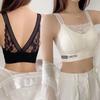 Sexy Lace Beautiful Back Wrap Vest with Breast Pads Large Size Anti-exposure Bottoming Chest Wrap Bra Underwear Bralette for Women