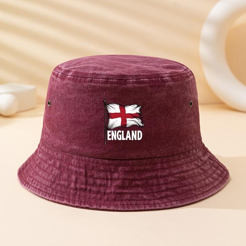 Ein Unisex Mode- und vielseitiger Fischerhut mit ENGLAND-Flagge, leichter Outdoor-Eimerhut, Trucker-Fischerhut S