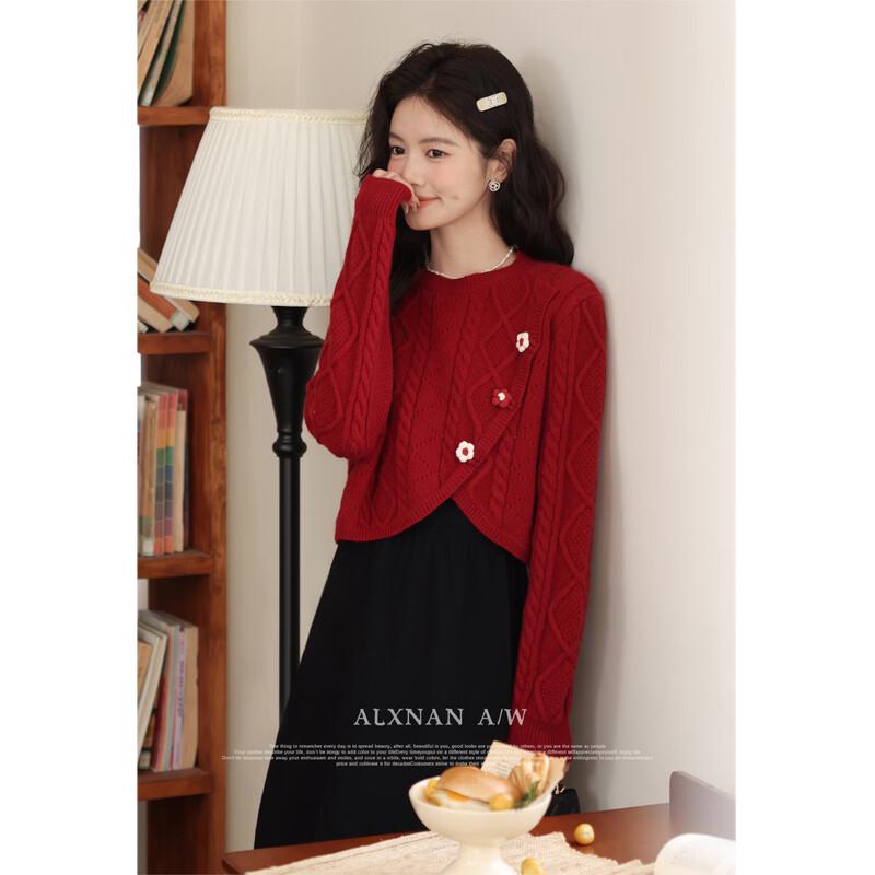 Luxiangnan Women's Elegant Slim-Fit Pullover Sweater