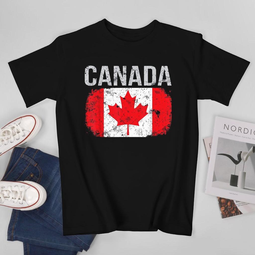 More Design Canada Flag Canadian Unisex Tshirt Tees Tshirt Oneck T Shirts Unisex Boys Clothing 100 Cotton