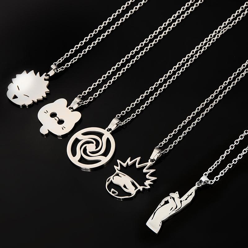 Cartoon  Anime Jujutsu Kaisen Necklace For Women Men Gojo Satoru Cute Cat Pendant Necklaces Jewelry Accessories Gifts