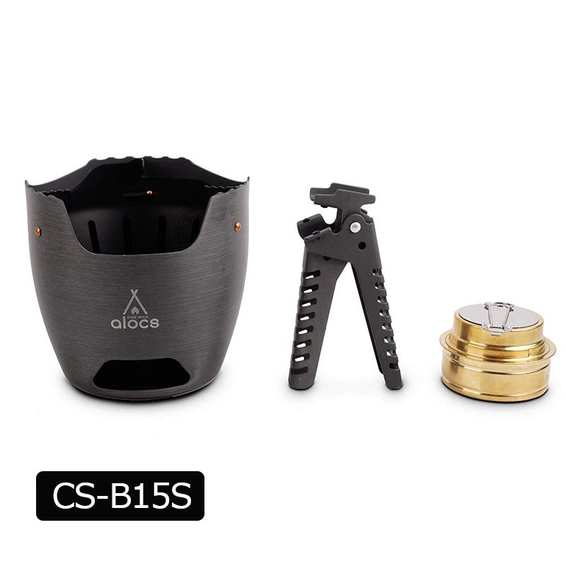 Alocs Cs-b15s Туристическая спиртовая горелка Дровяной угольный котелок Спиртовая горелка Компактная портативная для рюкзака Похода Кемпинга Печки для пикника