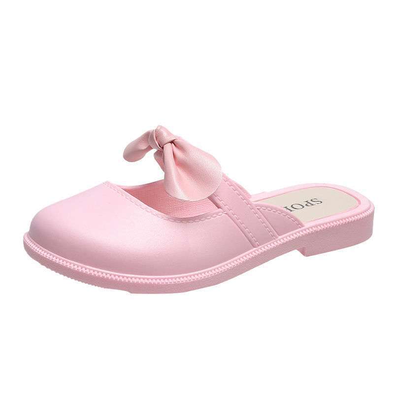 

Детские тапочки женские летние новые для улицы родитель-ребенок сумка голова полутапочки мягкая подошва нескользящие сандалии в британском стиле 34 [Inner length 21.5cm]