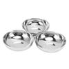 304 Stainless Steel Snack Plate Durable Easy to Clean 3 in 1 Safe Fruit Plate for Nut Candy Type 2