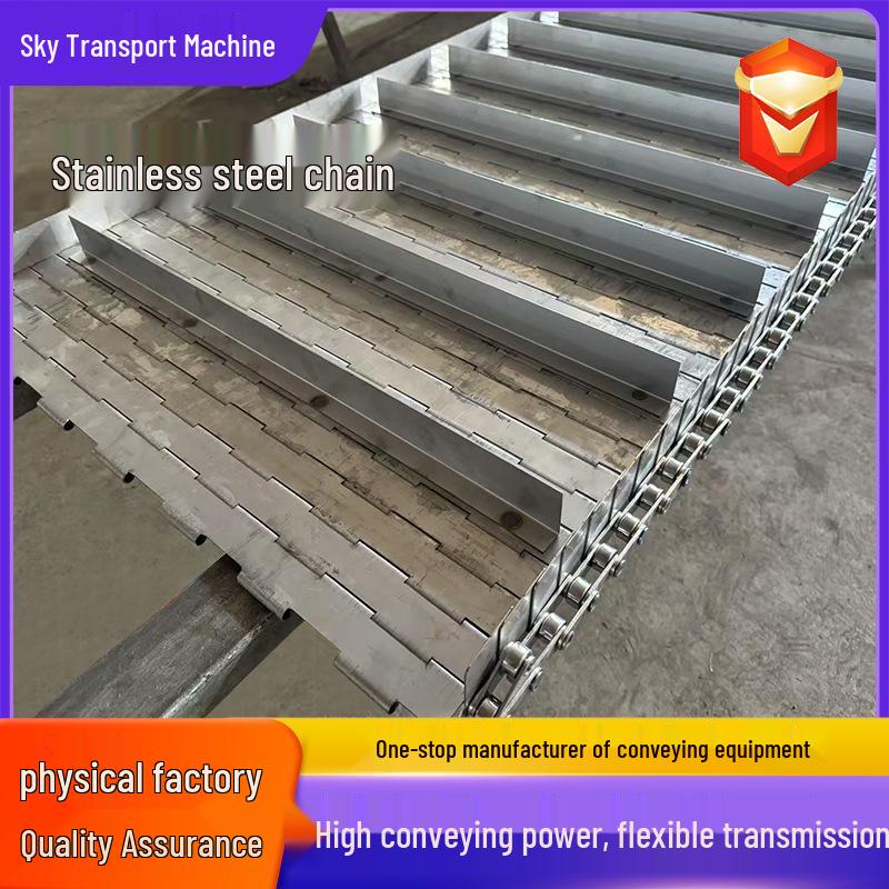 Stainless Steel High-Temperature Resistant Conveyor Belt with Thickened Chain Plate.