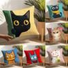 3 Funny And Surprising Cat Patterns Pillow Case Home Living Room Decoration Linen Pillowcover Pillow Cases Cushion Cover