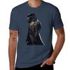 Crow Noir Detective Crow Tshirt Basic Regular Fit Casual Tshirt