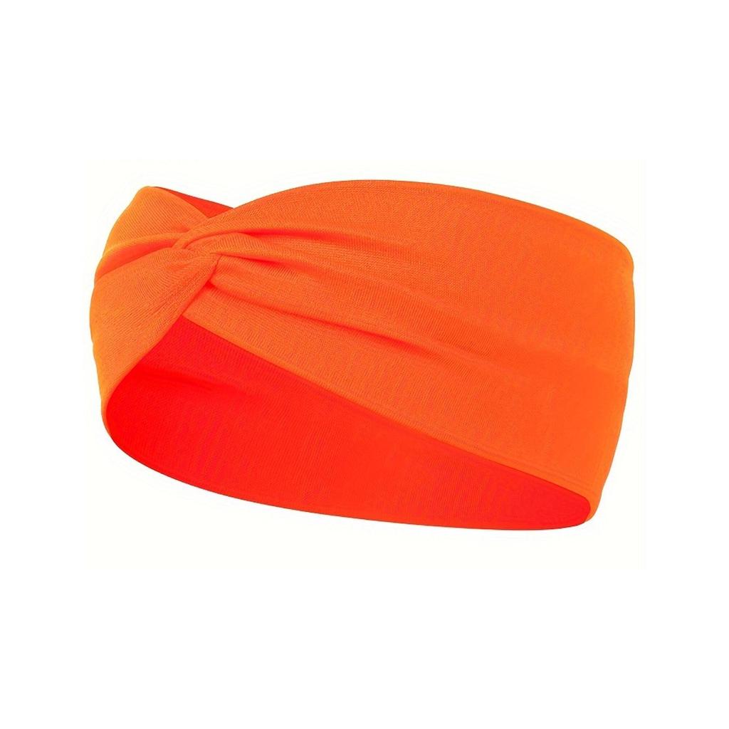 Women's Cross-Border Sports Yoga Elastic Headband - Sweat-Absorbent and Wide-Brimmed Hair Accessory.