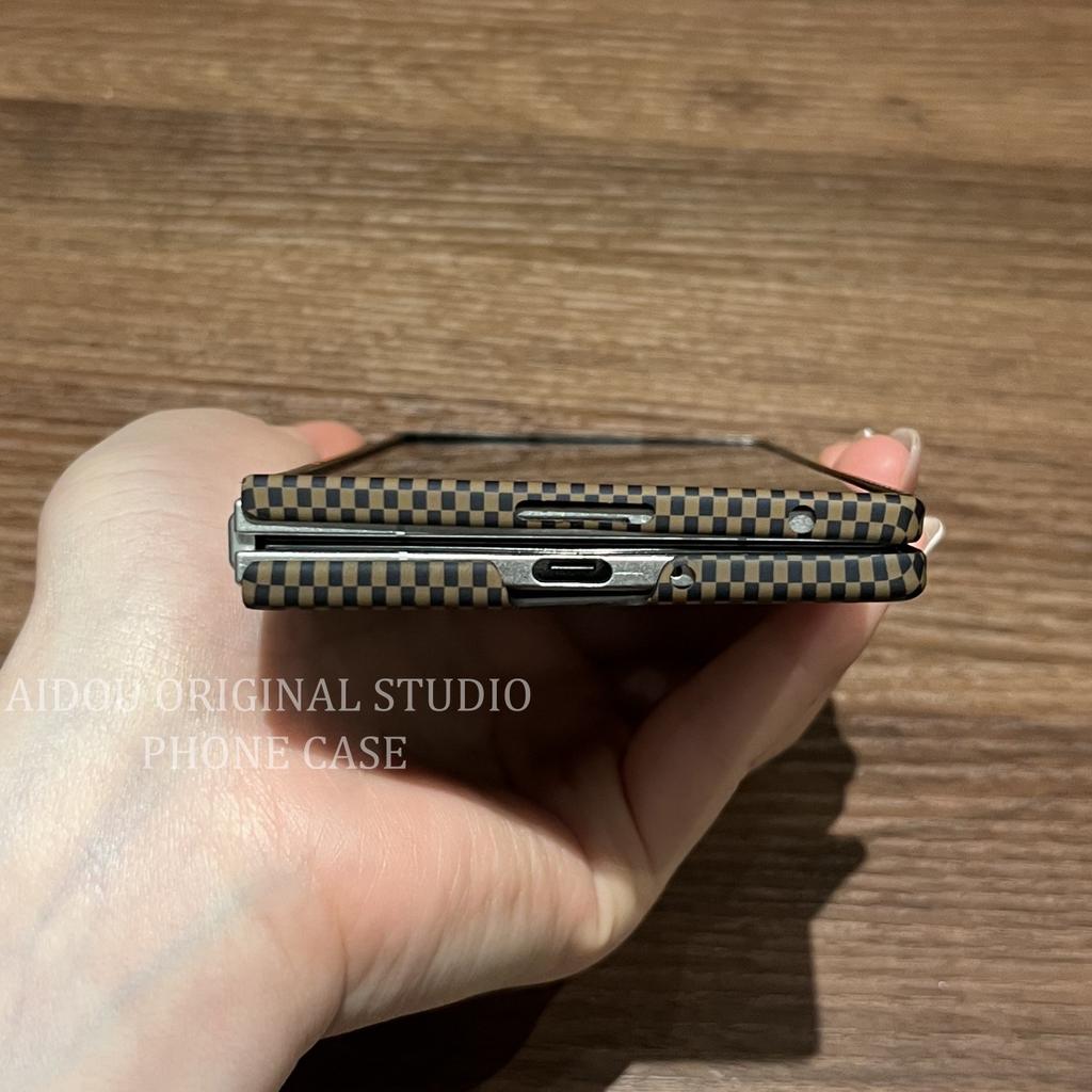 Applicable To Samsung ZFold7 Mobile Phone Case New Folding Screen Sunset Orange Samsung ZFold6 Full Inclusive Protection