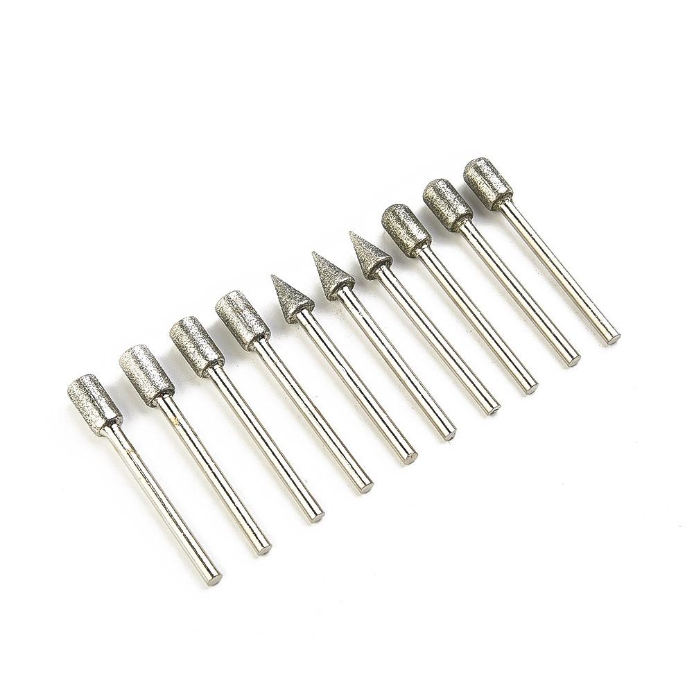 Glass Burr Drill Bits Metal Ceramics Tile 20pcs Rotary tools 3mm shank