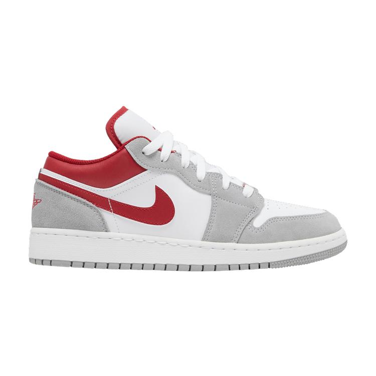 Air Jordan 1 Low SE GS  Light Smoke Grey Gym Red  36