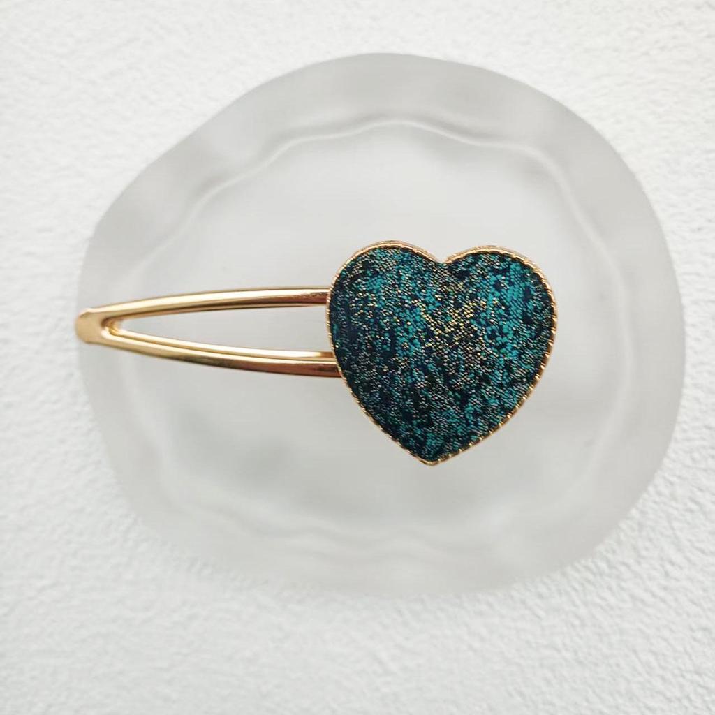 Handgefertigte chinesische bestickte Haarnadel - Brokat-Entenschnabel-Klammer