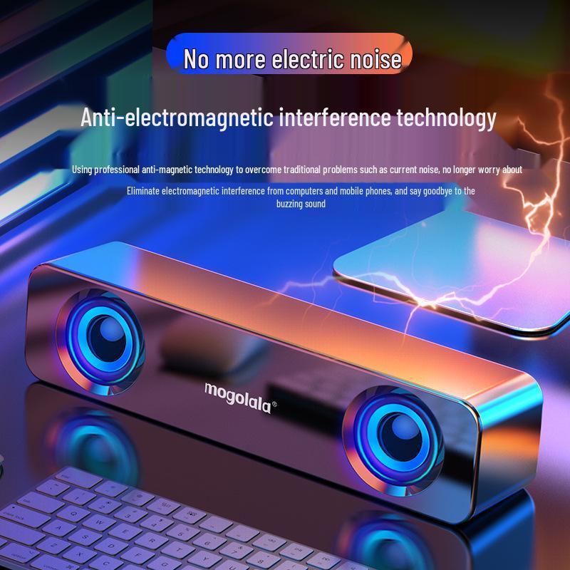 Compact USB Wired Desktop Speakers with Mini Subwoofer