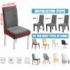 Elastic Chair Cover for Dining Room Wedding Banquet Hotel Solid Jacquard Chair Cover Stretch Chair Cover