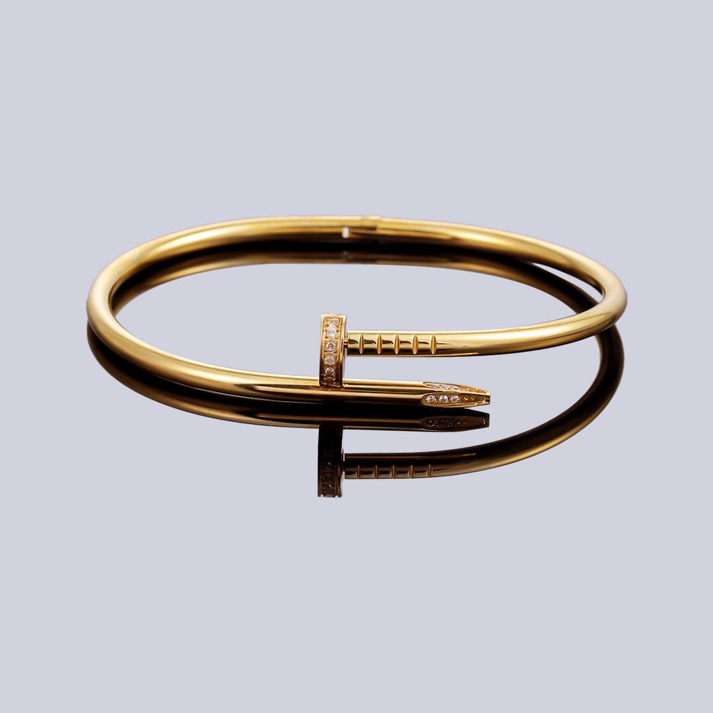 Horseshoe Nail Adjustable Non Fading Titanium Steel Couple Bracelet For Men Women