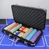 300Pcs Capacity Black Hard Aluminum Alloys Poker Chip Carrying Case Poker Chip Case for Gaming Night and Collector