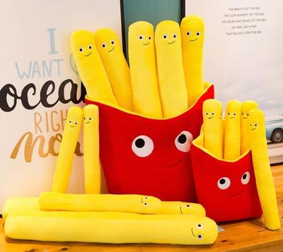 French Fries Plush Toy, Body Pillow, Cushion, Fun Item, Fluffy, Popular, Funny Gift (50cm)
