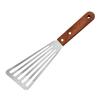 Fish Turner Not Sticky Wooden Handle Heat Resistant Stainless Steel Lightweight Cooking Shovel for Home